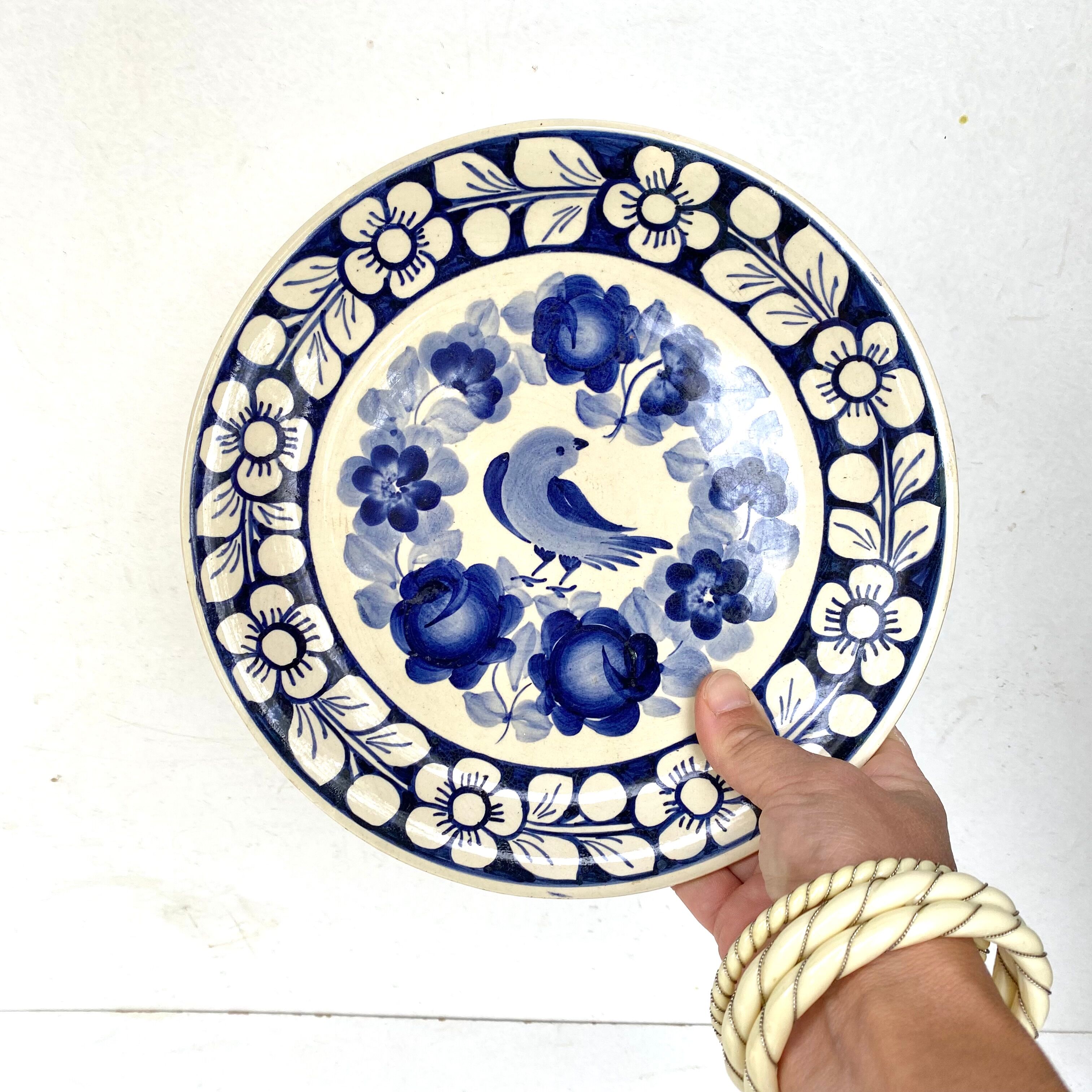 Wall plate in faience Poland Fajans