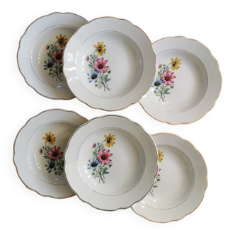 Assiettes creuses vintage L'Amandinoise Printemps