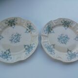 Paire d'assiettes terre de fer Gien
