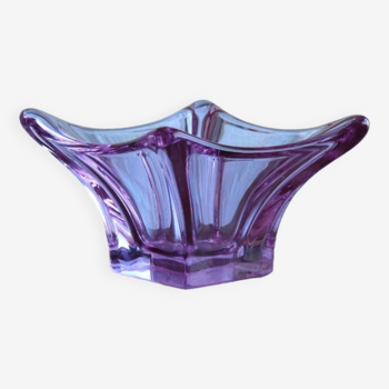 Coupe vide poche en verre violet murano