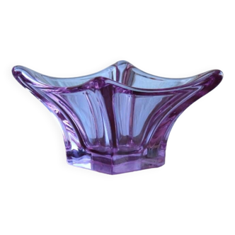 Coupe vide poche en verre violet murano