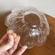 East German (GDR, probably Lausitzer) Crystal Glass Serving Bowl with Tree Motif