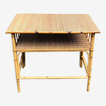 Tiki bamboo table, 1960s