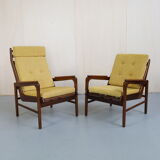 Pair of Teak Lounge Chairs, 1960s