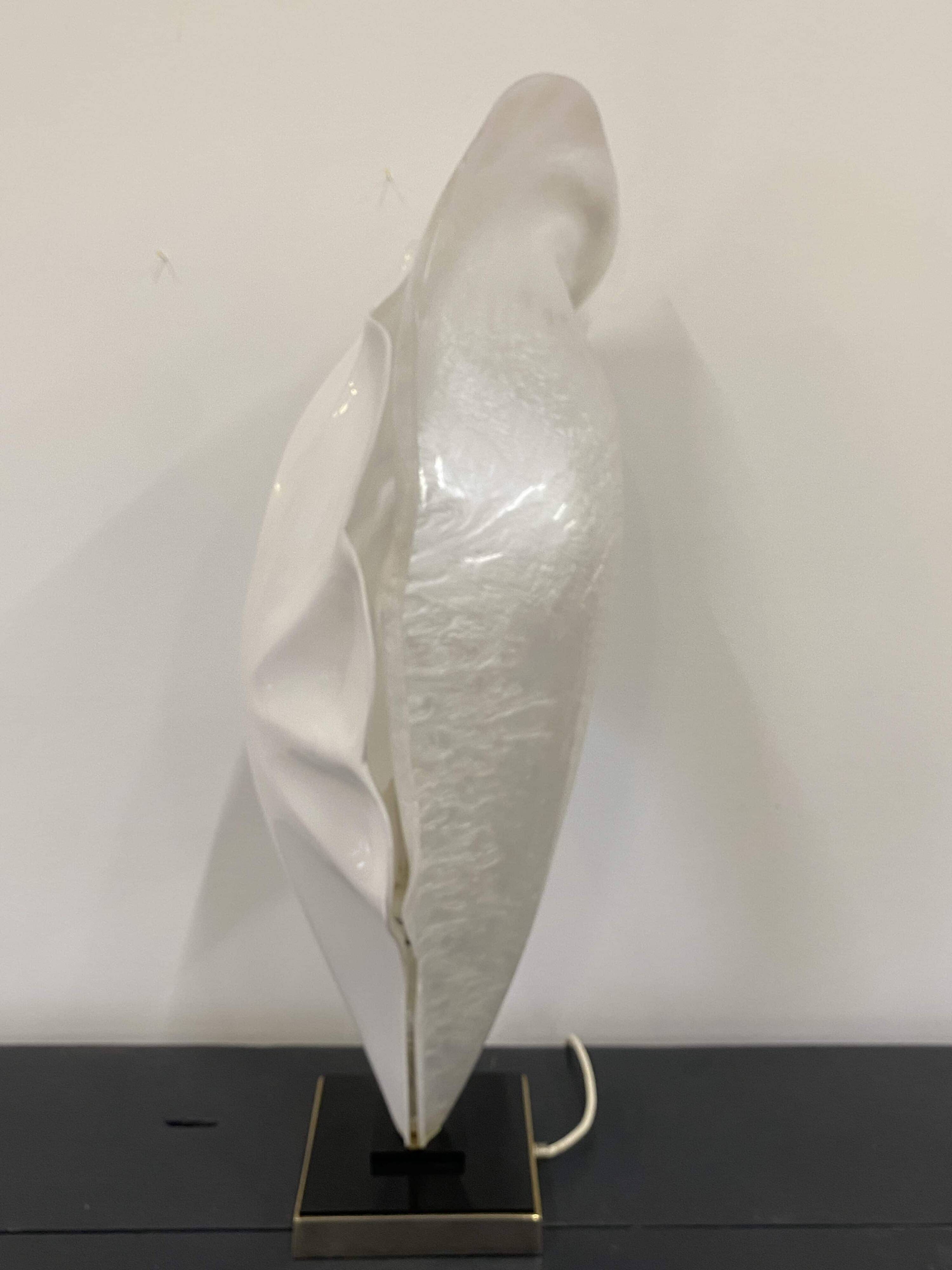 Table lamp in the shape of a seashell, Maison Rougier, 1980