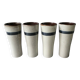 4 large ceramic glasses signed MBFA Pornic, 1960s