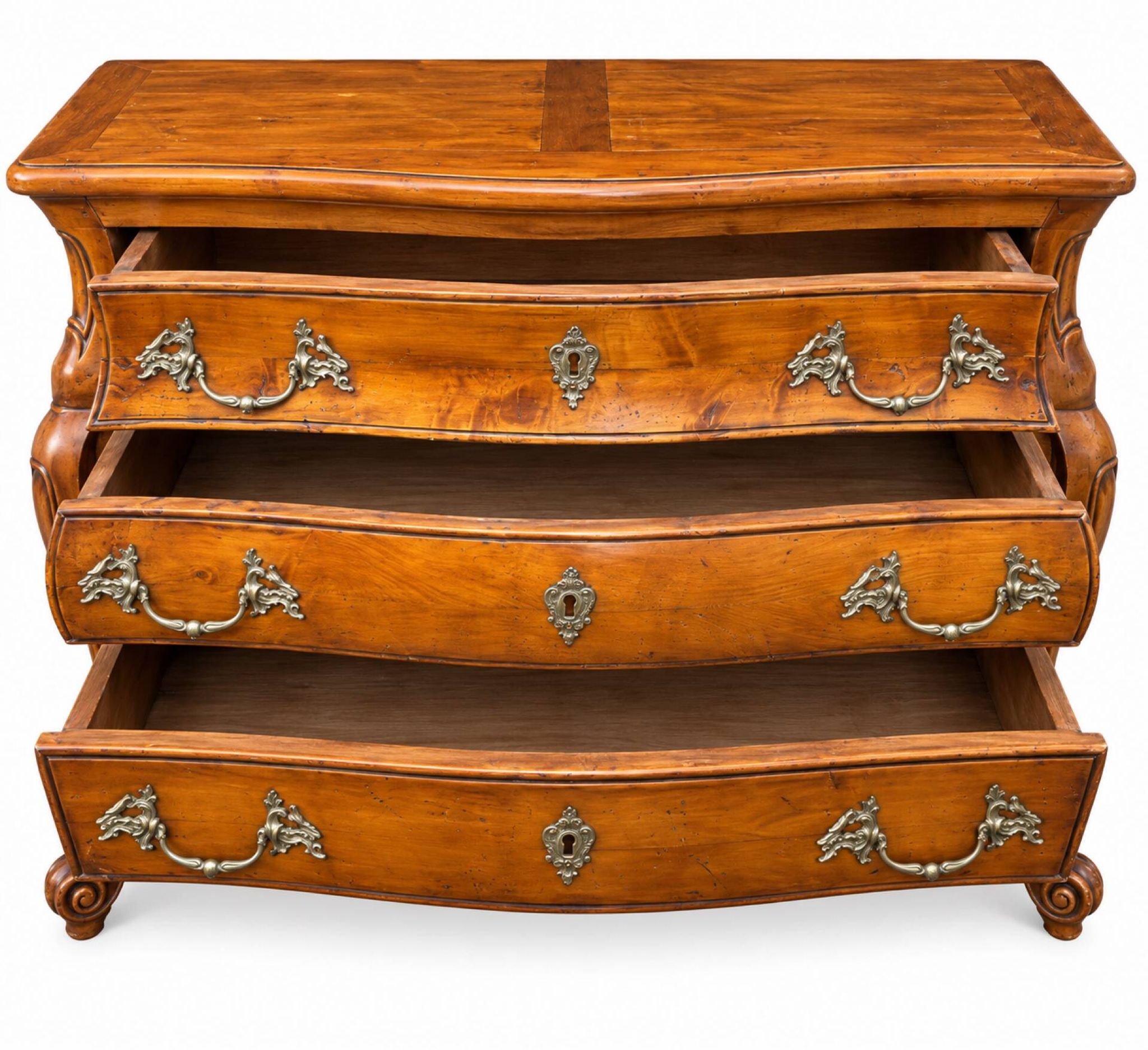 Commode tombeau galbée Louis XV