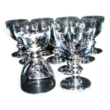 Set of 11 uncut Trianon wine glasses CRISTAL SAINT-LOUIS 2nd choice H12
