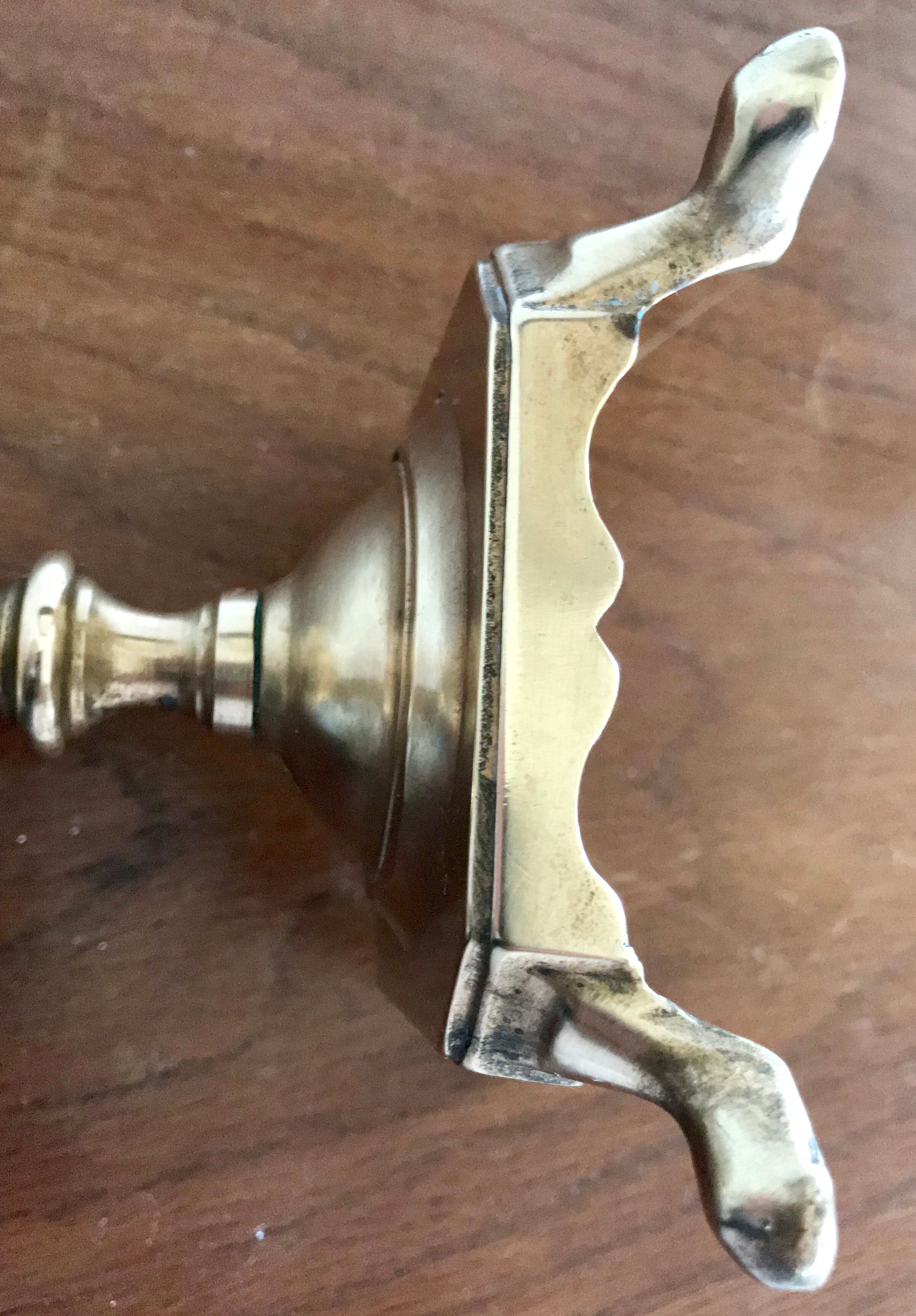 Pair of brass candlesticks