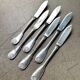 6 Christofle fish knives in silver-plated metal, shell design.