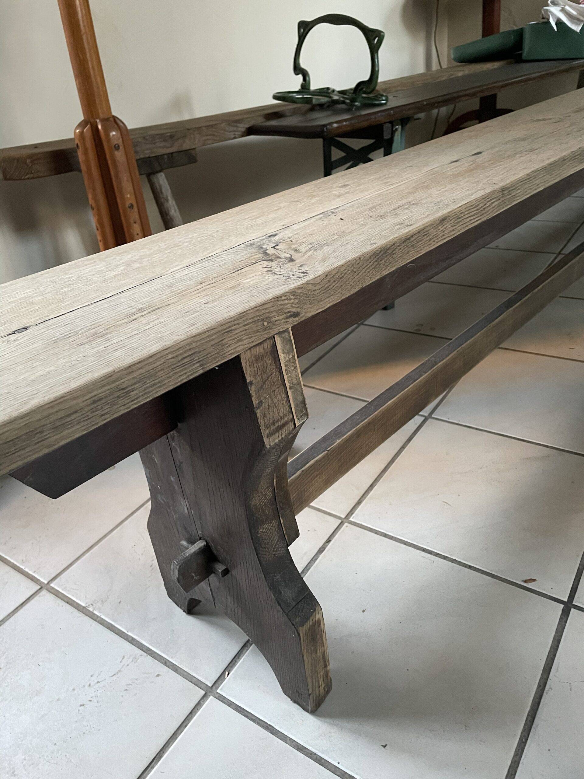 3-metre solid oak bench