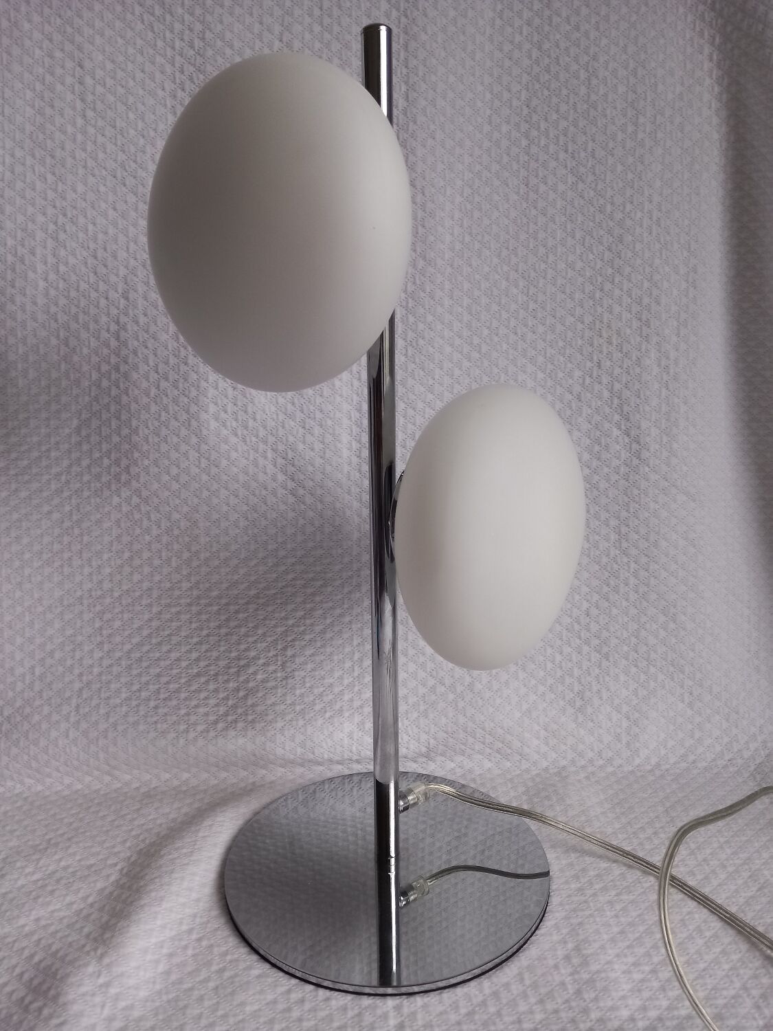 Italian design lamp Fabas Luce – Double adjustable pebble – Chrome &