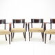 Lot de 4 chaises H-224 par Jindřich Halabala, Tchécoslovaquie 1930