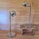 Set of 2 vintage 1970s chrome steel eye ball lamps.