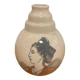 Small cracked ceramic art deco vase signed Cazalas