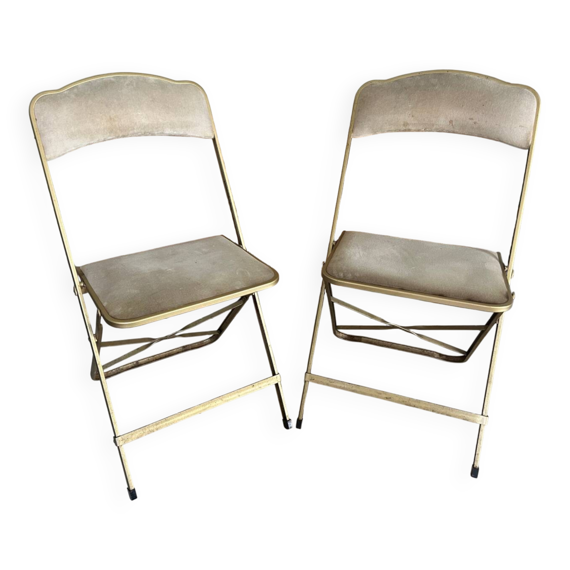 Set of 2 Vintage Folding Opera Chairs