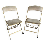 Set of 2 Vintage Folding Opera Chairs