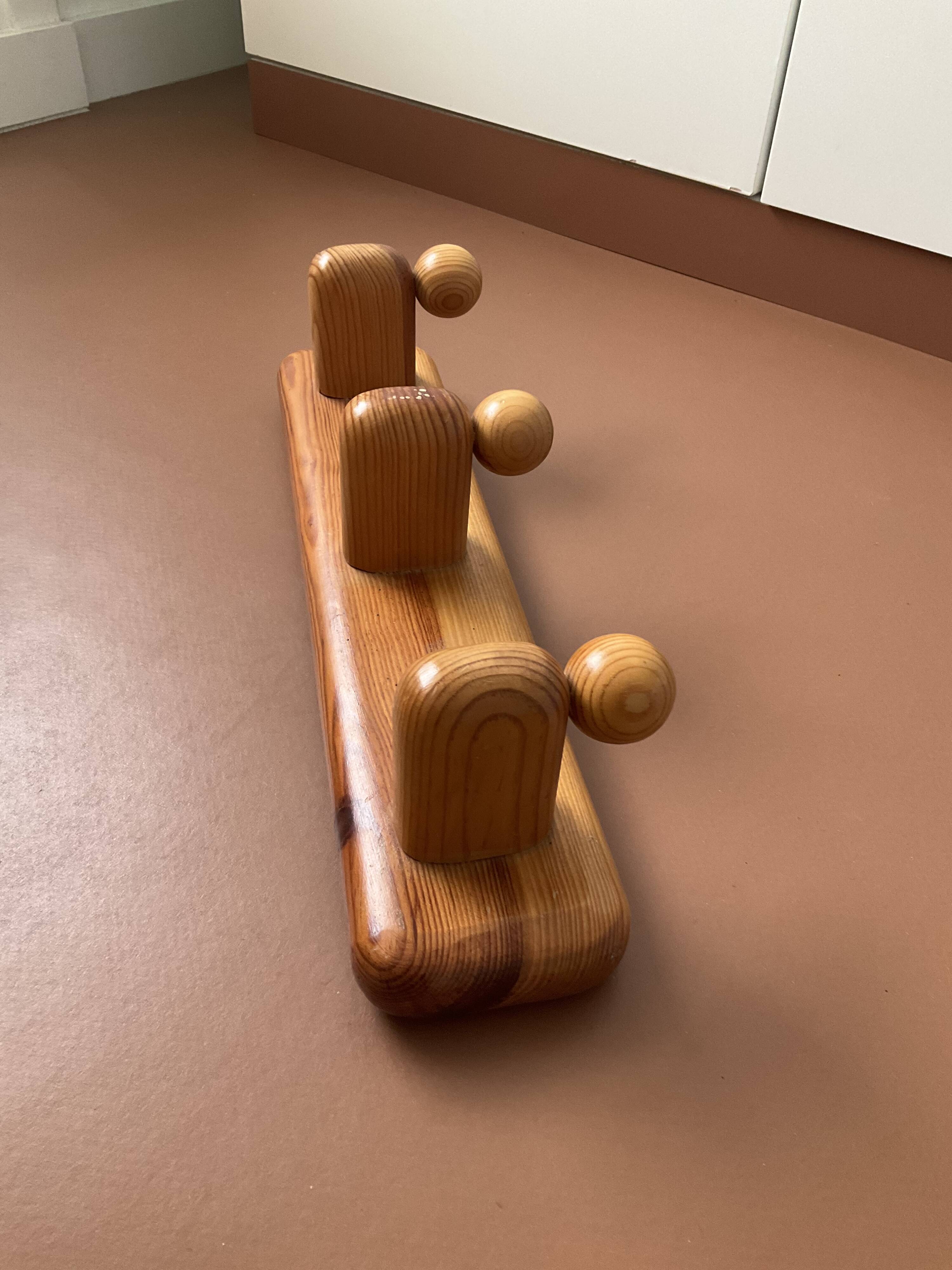 Vintage solid wood coat rack