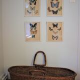 Brown rattan bassinet
