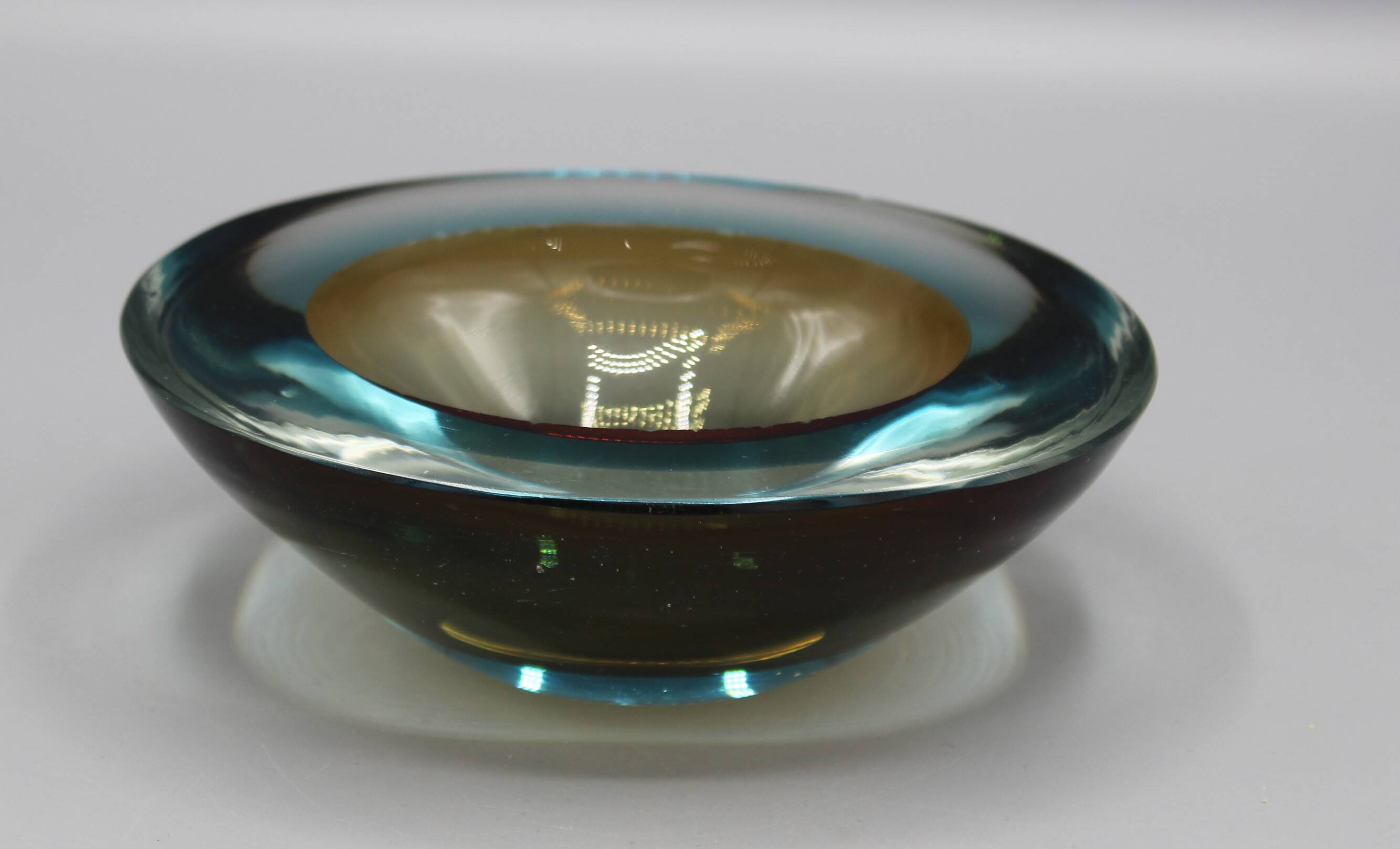 Vintage ashtray sommerso murano glass flavio poli seguso italy 1970