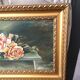 Painting on canvas representing a bouquet of roses sign dominique duchaine