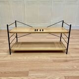 Modular metal and wood shelf design from the 1960s.