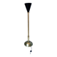 Brass and Black Varnished Aluminum Floor Lamp, Italy