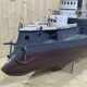 Model representing a battleship of the late nineteenth century