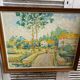 Old oil on panel andré poirson 1954 + vintage wood frame