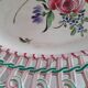 Set of earthenware Lunéville: small plate, oval dish + basket. Openwork edges.
