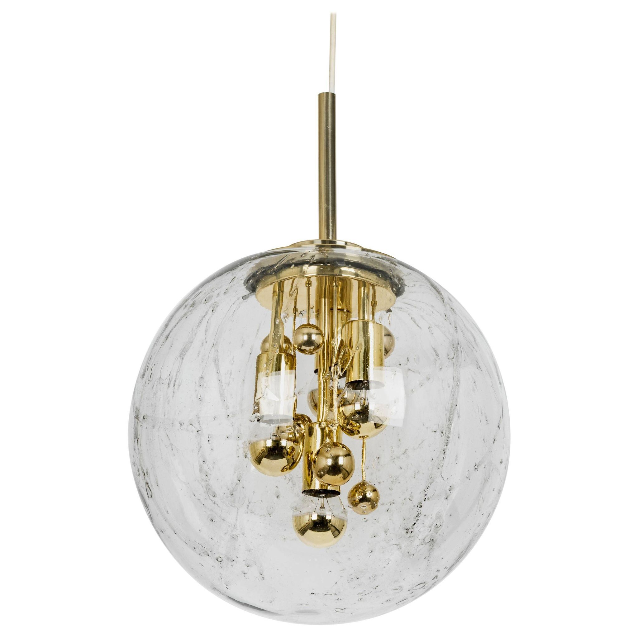 Sputnik Ball Chandelier by Doria, Germany, 1970s