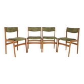 Chaises de Salle à Manger Danoises en Teck des Années 60, Set de 4