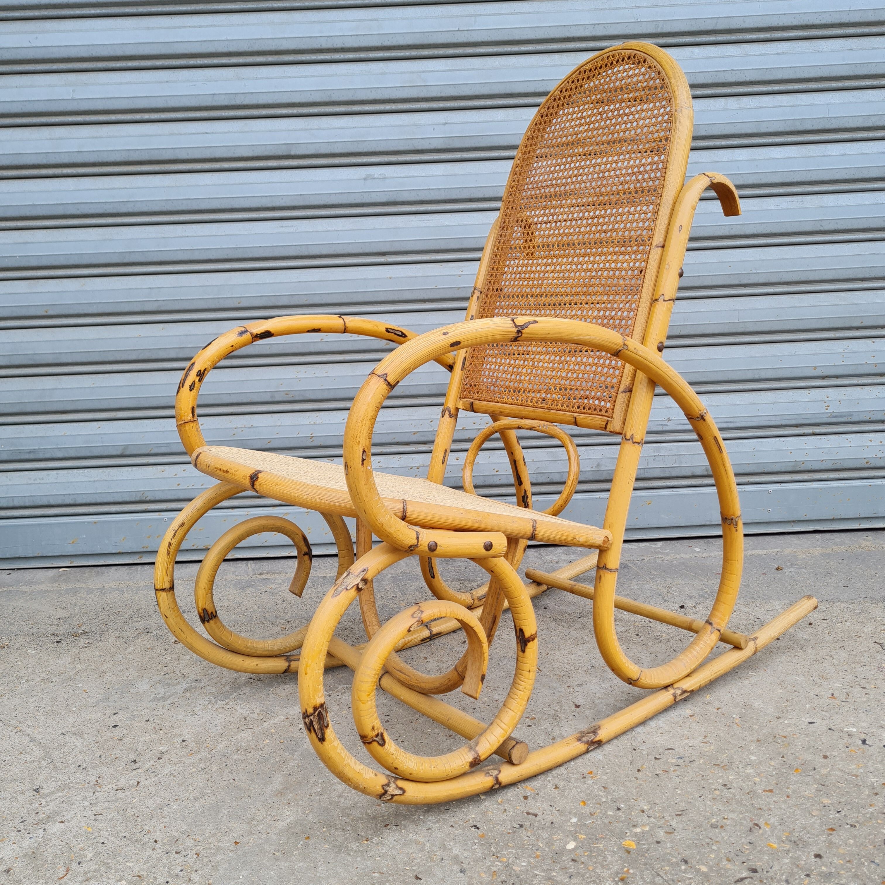 Rattan rocking-chair chair