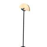 Lampada da terra Anni 70 in Ferro e Vetro di Murano Design Industriale