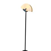 Lampe sur pied des années 70 en fer et verre de Murano, design industriel.