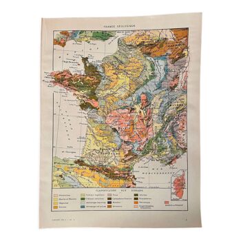 Carte de France géologique - 1920