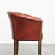 Red-brown cowhide leather office chair/side chair