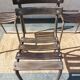 3 metal chairs, Tolix style