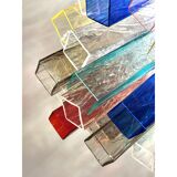 Monumental Contemporary Multicolour “Square Bark” Murano Glass Italian Casca