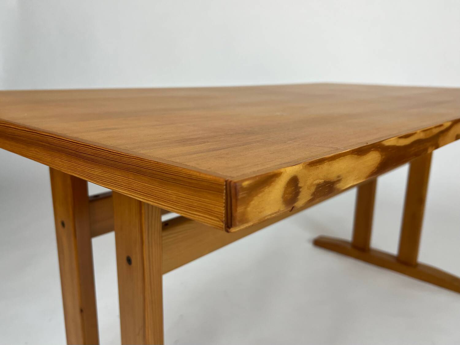 Vintage dining table pine AMA 70s shaker table
