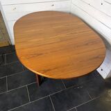 Vintage 60s extendable round teak table