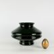 Shaped hyalite black glass vase