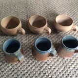 Série de 6 tasses en grès