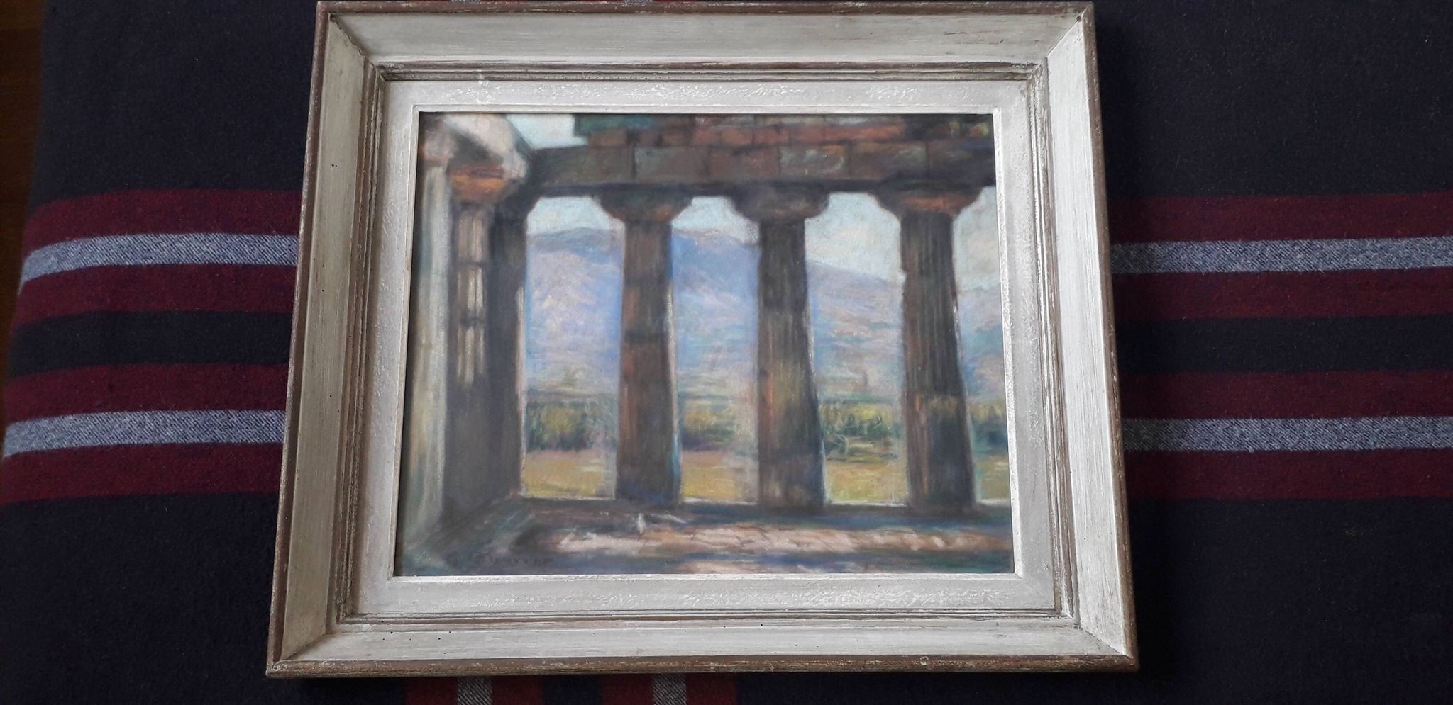 Tableau ancien représentant un paysage