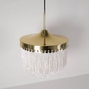 Lampe plafonnier à franges Midcentury Modern Hans-Agne Jakobsson Modèle T601, Suède
