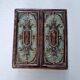 Antique Art Nouveau glazed earthenware tile from the 19th century