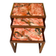 Table basse gigogne en marbre 1960