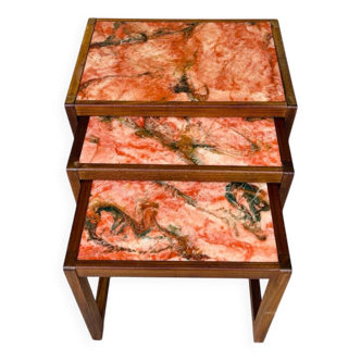 1960s marble nesting coffee table