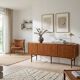 Scandinavian teak enfilade from the 1960s / 222cm in length.