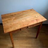 Wooden farmhouse table